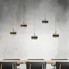 Image de Suspension LED PURE Falling Rings noir longueur 101 cm à 5 lampes