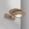 Image de Applique murale LED PURE Oculis, couleur bronze 30 cm, fer, à 2 lampes.