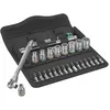 Image de Wera 05004017001 8100 SA 7 Jeu cliquet Zyklop Metal avec carré mâle traversant, à carré 1/4 , métrique, 28 pièces Multicolore