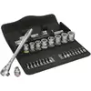 Image de Coffret de douilles métalliques Wera 8100 SB 8 Zyklop, levier d'interrupteur, entraînement 3/8", 29 pièces, métrique