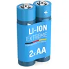 Image de ANSMANN Piles Mignon AA Extreme Lithium 1,5V (Lot de 2)   Piles FR6 extrêmement légères d'une capacité de 3000 mAh   Piles jetables puissantes et résistantes