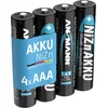 Image de Pile nickel-zinc ANSMANN AAA 1,6V 900mWh (550mAh) pile micro NiZn/Ni-Zn AAA batteries rechargeables AAA - remplacement pour batteries jetables 1,5V (lot de 4)