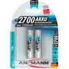 Image de Blister 2 X Accu, AA, 2700mAh AA / HR6 Hybrides nickel-métal (NiMH), Batterie