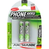 Image de Blister 2 X DECT Accu, AA, 800mAh Hybrides nickel-métal (NiMH) 800mAh 1.2V batterie rechargeable