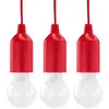 Image de HyCell Pull Light avec tirette, incl. piles AAA (3 pces)   Lampes LED portatives de couleur rouge   Lampes mobiles pour jardin, remise, camping, grenier, armoire ou décoration de fête
