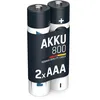 Image de ANSMANN Piles rechargeables NiMH 800 mAh 1,2V (lot de 2)   Piles AAA HR03 sans effet mémoire ni risque de surcharge   Accumulateurs NiMH pour télécommande, souris sans fil, etc.