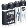 Image de ANSMANN Piles Rechargeables Mignon AA NiMH 2850 mAh 1,2 V (Lot de 4)   Piles HR6 polyvalentes, à Haute capacité et Faible autodécharge   Accumulateurs pour Manette Xbox, Clavier sans Fil, etc.