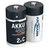 Image de ANSMANN Piles Rechargeables C NiMH 4500 mAh 1,2V (Lot de 2)   Piles HR14 à Haute capacité & Faible autodécharge   Accumulateurs pour Lampe de Poche, Article de modélisme, Flash d'appareil Photo, etc.