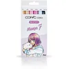 Image de COPIC Ciao 5+1 Set « Manga 7 », 5 Twin Marker avec une pointe moyenne et une pointe Brush, incl. Multiliner Black 0,3 mm
