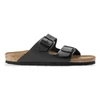 Image de Birkenstock pour homme. 51191 Sandales Arizona Natural (Ajustement Régulier) noir (46), Cuir, Plat, Aucun, Casuel