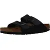 Image de Birkenstock Mixte Arizona Cuir Large Sandales Bout ouvert, Noir, 38 EU