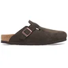Image de BIRKENSTOCK Pantoufles Boston Suede Homme Coupe Étroite/Large marron | 41