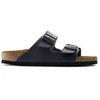 Image de Birkenstock pour homme. 51751 Sandales Arizona Birko-Flor (Coupe Régulière) marine (46), Plat, Aucun, Casuel, Polyester recyclé