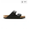 Image de Birkenstock pour homme. 551251 Sandales Arizona Soft Footbed Birko-Flor (Ajustement Régulier) noir (45), Plat, Boucle, Casuel