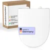 Image de instmaier Alma | Forme D | Abattant de toilettes avec fermeture automatique blanc | Fabriqué en Allemagne | Siège de toilettes en duroplast | facile à enlever | stable jusqu'à 250kg