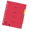 Image de Falken Lot de 5 intercalaires en carton surdimensionnés pour format A4+ 24,5 x 30 cm de hauteur avec impression organisationnelle