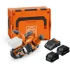 Image de FEIN Scie à ruban sans fil ABAS 18-63 AS pour le tronçonnage mobile et confortable de différents matériaux. Compatible avec batteries AMPShare/Bosch18 V,avec 2 batteries ProCORE 8 Ah et chargeur