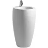 Image de LAUFEN Alessi One Lavabo avec Colonne intégrée, sans Trou pour Robinet, sans trop-Plein, 530x530, Blanc LCC - H8119724001091