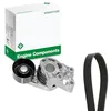 Image de INA Jeu de courroies trapézoïdales à nervures 529 0378 10 995mm Compatible avec SEAT Ibiza III 3/5 portes 6L, VW Polo IV 3/5 portes 9N, 9A, SKODA Fabia II 3/5 portes 542 Fabia II Combi 545 FABIA 6Y2