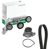 Image de INA 529 0148 30 Pompe à eau + kit de courroie d'accessoire avec joint d'étanchéite Contrôler et changer roue libre alternateur si nécessaire