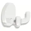 Image de Hewi Heinrich Wilke 477.90.025 99 Serie 477 Crochet Double Blanc Pur Profondeur 43,5 mm Rosette de Ø 50 mm