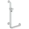 Image de Poignée coudée de soutien SERIE 801 perpendiculaire 1100mm avec support de douche gris clair