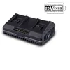 Image de chargeur double 2.4A 20V - batterie universelle pour la gamme SCHEPPACH 20V IXES