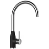 Image de Schock 559000GNE Robinet de cuisine Kavus en Nero   Robinet haute pression avec bec fixe, jet d'eau ultra silencieux et position d'écoulement élevée