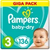 Image de Pampers Baby Dry taille 3, 6-10 kg, Mega Plus Pack, 136 pièces