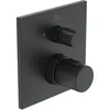 Image de Ideal Standard - Ceratherm C100 Mitigeur thermostatique encastré individuel avec inverseur pour baignoire/douche - Noir Soie