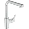 Image de Ideal Standard   Gusto iMX Mitigeur de cuisine, Bec rond en L, avec distributeur de savon intégré, bec pivotant à 360°, facile à installer avec la fixation EasyFix+, Chrome