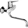 Image de Hansa 9692193 7835181 Twist Mitigeur d'évier à levier simple avec montage mural/écoulement orientable Chromé