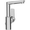 Image de Hansa Mitigeur lavabo monocommande HANSATWIST He stl, avec garniture, bec 130 mm, chromé