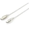 Image de Equip Câble de raccordement USB 2.0 (A/mâle vers fiche B/mâle 1,0 mm) argenté