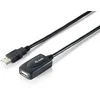 Image de Digital data communication Equip 133311 15m USB A USB A Mâle Femelle Noir câble USB
