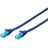 Image de DIGITUS Câble LAN Cat 5e - 1m - Câble réseau CCA avec RJ45 - U/UTP Non blindé - Compatible Cat-6 & Cat-5 - Bleu