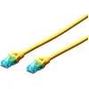 Image de DIGITUS Câble LAN Cat 5e - 1m - RJ45 Câble réseau - U/UTP Non blindé - Compatible Cat-6 & Cat-5 - Jaune
