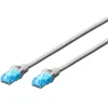 Image de DIGITUS Câble LAN Cat 5e - 2m - RJ45 Câble réseau - U/UTP Non blindé - Compatible Cat-6 & Cat-5 - Gris