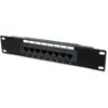 Image de DIGITUS Panneau de Brassage Cat. 5e   8 Ports   Prises RJ45   Montage en Rack 10 Pouces 1U   Panneau de Distribution LSA   Non blindé   Noir