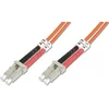 Image de DIGITUS DK-2533-03   Câble À Fibre Optique OM2   3 m   LC à LC   Câble Fibre Optique Duplex   1 Gbit/s   MM Multimode LAN   Type De Fibre : 50/125   Orange