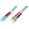 Image de Câble de raccordement fibre optique, duplex, connecteur LC > ST, multimode OM3