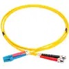 Image de Câble de raccordement fibre optique, duplex, connecteur LC > ST, monomode OS2