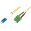 Image de Câble de raccordement fibre optique, duplex, connecteur LC (APC) > LC (PC), monomode OS2