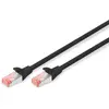 Image de DIGITUS Câble LAN Cat 6-1m - RJ45 Câble réseau - S/FTP blindé - Compatible Cat 6A & Cat 7 - Noir