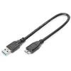 Image de DIGITUS Câble USB 3.2 Gen1   0,25 m   USB-A vers Micro B   5 Gbps   pour ordinateurs, ordinateurs portables, boîtiers pour disques durs et SSD   Noir