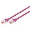 Image de DIGITUS Câble LAN Cat 6-2m - RJ45 Câble réseau - S/FTP Blindé - Compatible Cat 6A & Cat 7 - Magenta