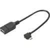 Image de Adaptateur USB 2.0, connecteur Micro USB 90° > prise USB-A
