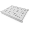 Image de DIGITUS Étagère à Montage Fixe   Profondeur Variable   19 Pouces, 1U   Gris | Profondeur d'armoire de 600 mm   Capacité de charge de 50 kg   Pour armoires réseau et serveurs