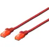 Image de DIGITUS Câble LAN Cat 6-1m - Câble réseau CCA avec RJ45 - U/UTP non blindé - Compatible Cat-6A & Cat-5e - Rouge