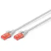 Image de DIGITUS Câble LAN Cat 6-0,25m - RJ45 Câble réseau - UTP non blindé - Compatible Cat-6A & Cat-5e - Gris